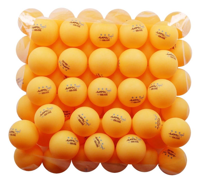 MAPOL 50- Pack Orange 3-Star Premium Ping Pong Balls Bulk,Advanced Training Table Tennis Ball - Image 1