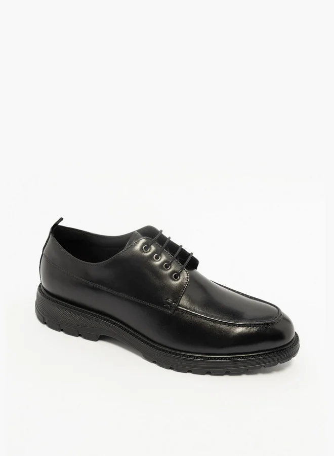 لو كونفورت Solid Lace-Up Derby Shoes