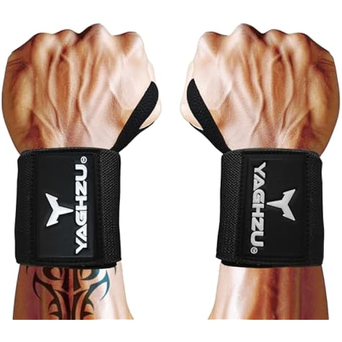 YAGHZU Wrist Wraps Weightlifting - Premium Quality Wrist Straps For Weightlifting,18 Inch Weight Lifting Wrist Wraps, Heavy Duty Gym Wrist Wraps With Thumb Loop, Adjustable Wrist Support Wrist Strap - Image 1