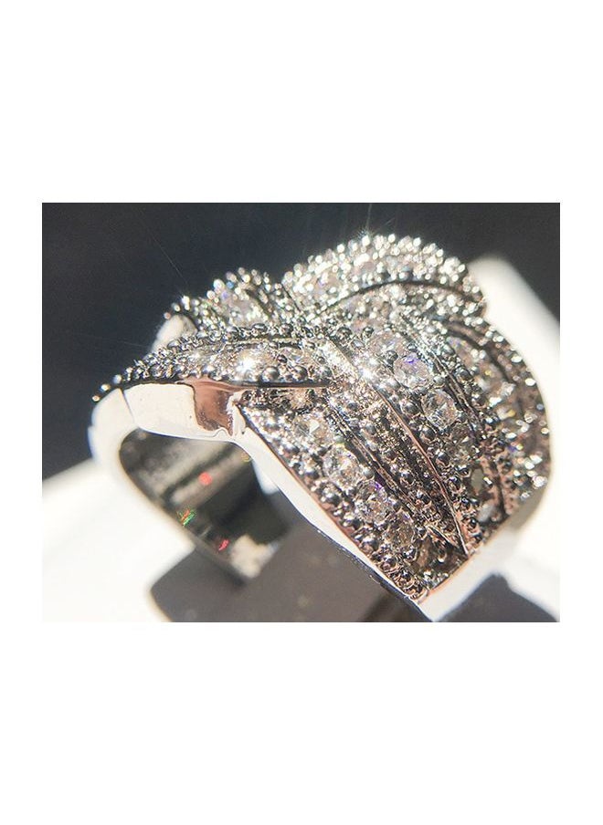 NIBEMINENT - 925 Sterling Silver Zircon Stone Studded Ring - Image 1