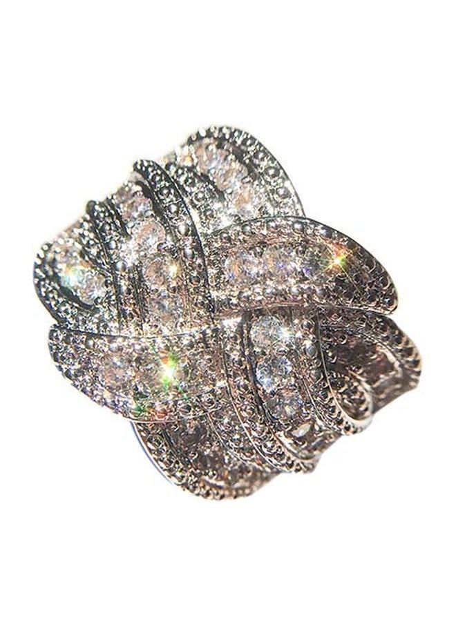 NIBEMINENT - 925 Sterling Silver Zircon Stone Studded Ring - Image 1