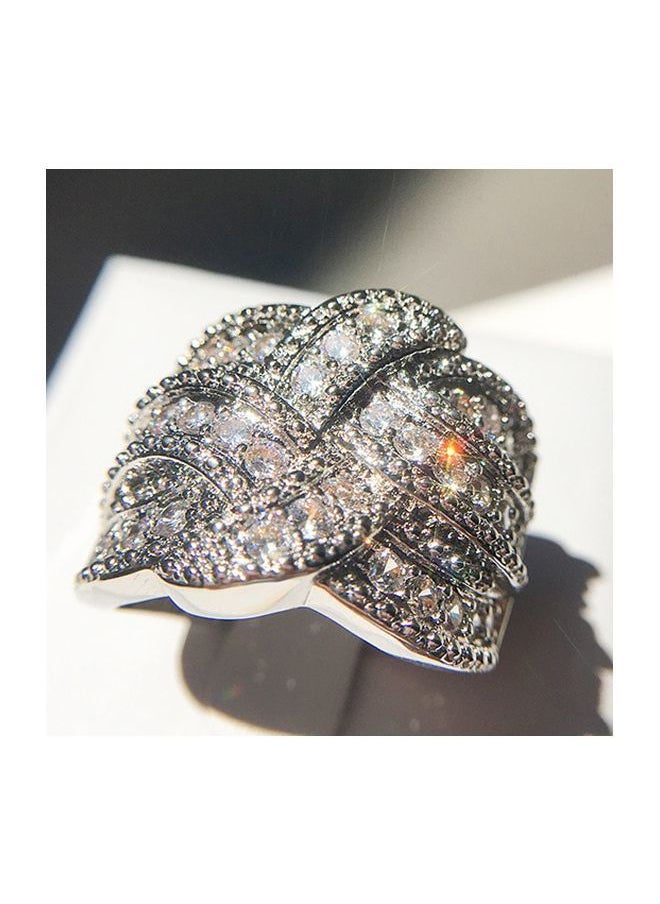 NIBEMINENT - 925 Sterling Silver Zircon Stone Studded Ring - Image 1
