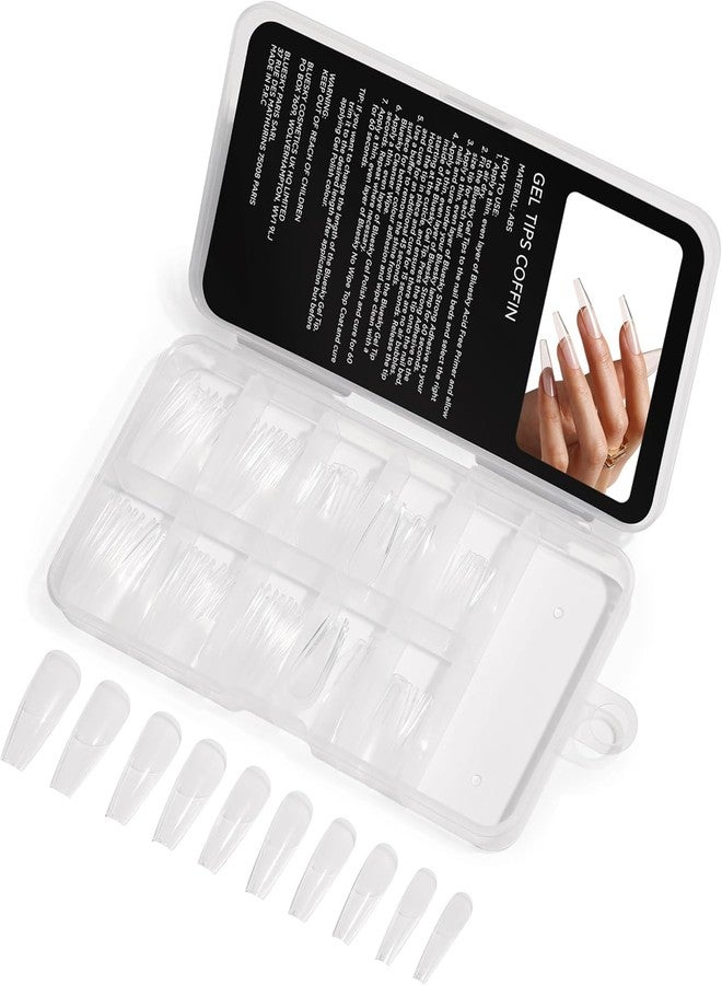 Bluesky Soft Gel Nail Tips - Coffin. False Nail Tips for Nail Extensions - 500 Pieces. Strong, flexible and fits all nail sizes. - Image 3