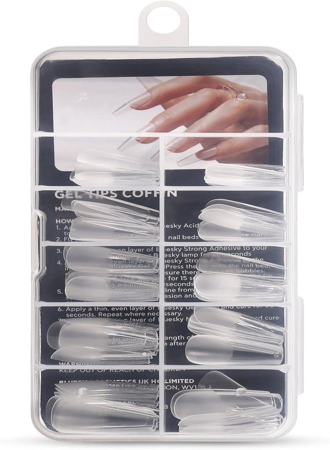 Bluesky Soft Gel Nail Tips - Coffin. False Nail Tips for Nail Extensions - 500 Pieces. Strong, flexible and fits all nail sizes. - Image 2