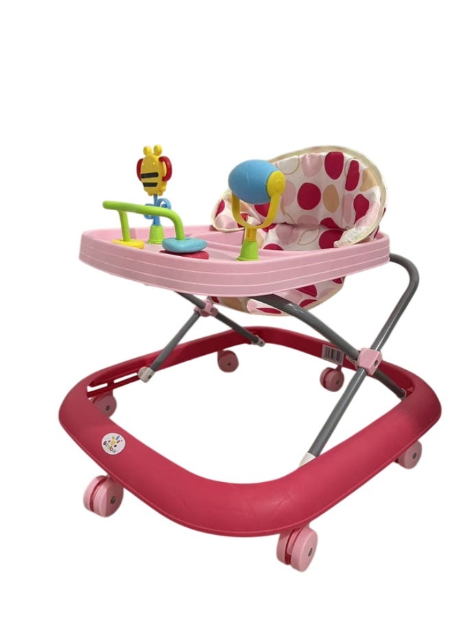 بيبي لوف مشاية أطفال قابلة لتعديل الارتفاع مع ألعاب وردي 33-507P