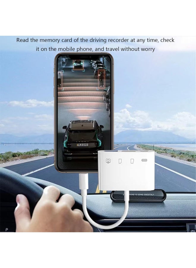 4-in-1 Lightning to SD/TF Card Reader with USB OTG – Portable Adapter for iPhone, Fast Charging - Image 2