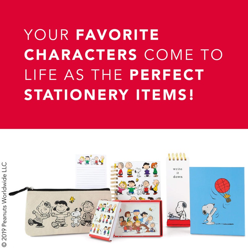 Graphique Peanuts Gang Jotter Notepad, Pad of Paper w/ 250 Tearable Ruled Pages Featuring Cute Snoopy and Gang Design, Great for Kitchen Counters, Nightstands, Desks, and More, 4.5" x 5.5" x 1" - Image 3