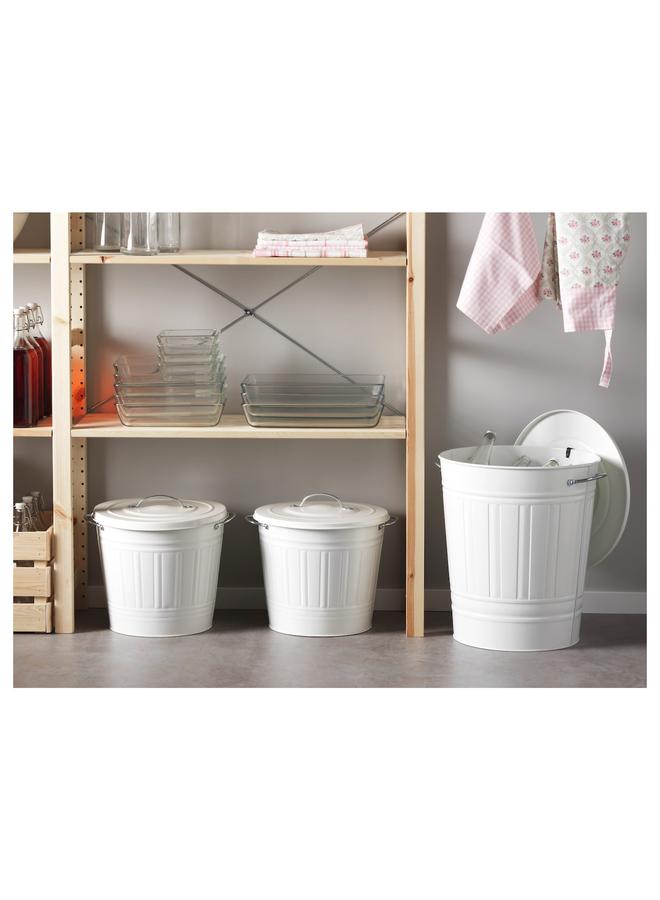 erorex Bin with lid, white, 40 l - Image 4
