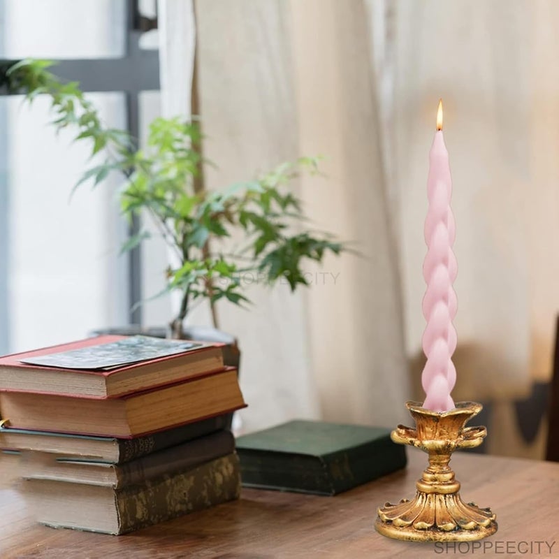 Shoppeecity Candle Stick Mold I 3D Spiral Long Cylinder Silicone Epoxy Mould I Tall Taper Cylindrical Candle Mold Pillar for DIY Handmade Ornament Cake Dcor Aromatherapy Soap Soy Wax Resin Art Craft Making Home Decoration C - Image 2