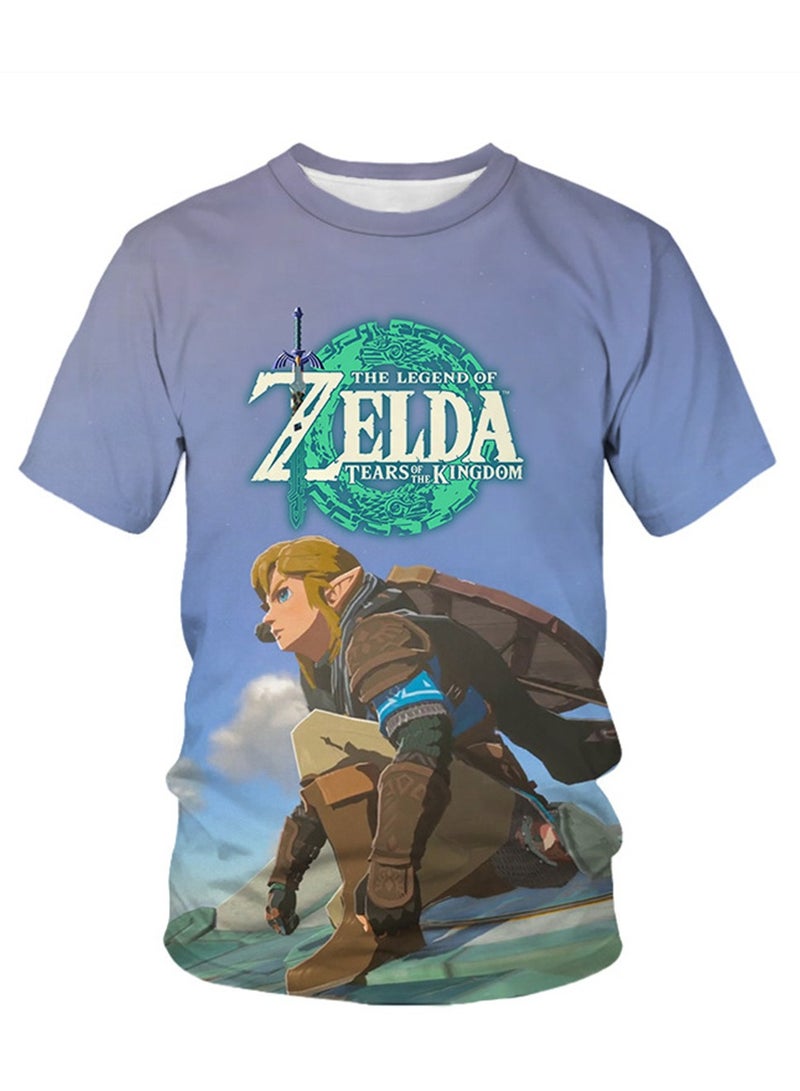 Game Zelda Breath of the Wild 3D digital printing personalized breathable children's T-shirt  - Image 1