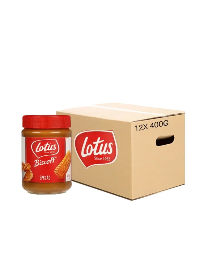 Lotus Biscoff Biscuit Spread Smooth Creamy Spread 12 x 400g