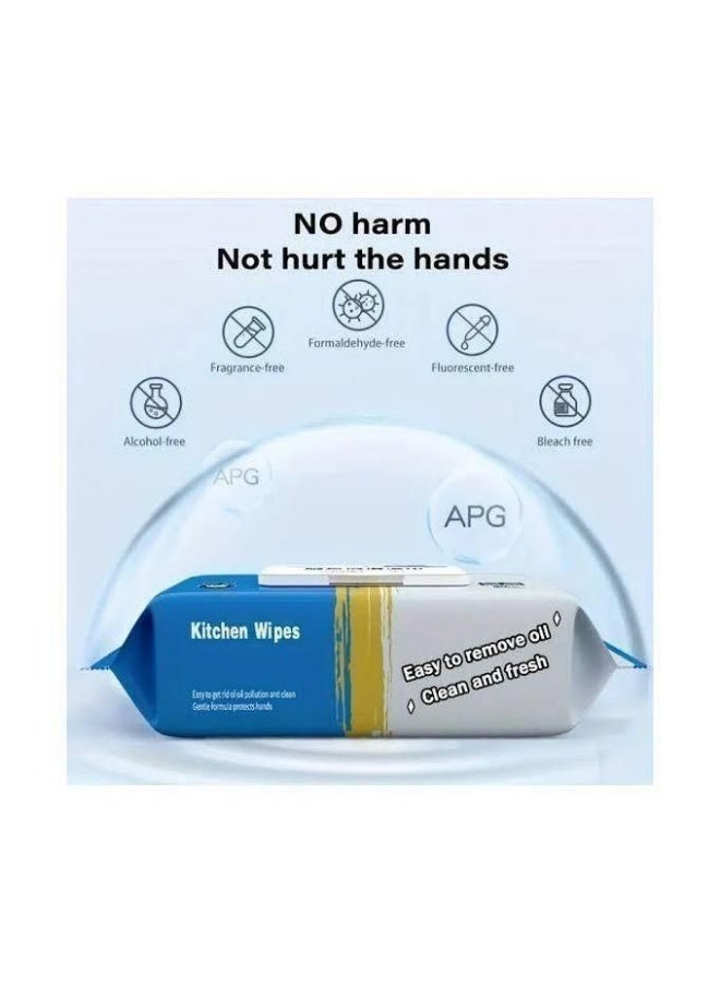 6 packs of grease-cleansing wipes + 1 free pack - Image 2