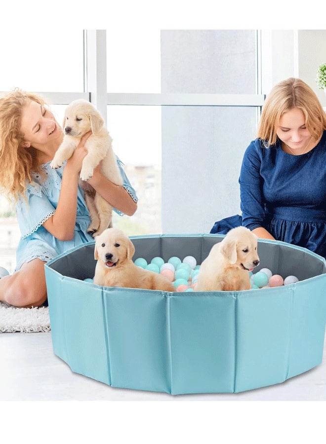Baby Ball Pool Ball Pit for Toddlers Folding Portable Ball Pool Double Oxford Cloth Ball Pit Round Kids Ball Pit Indoor and Outdoor Game Kids Play Ball Pool Ideal Gift for Girls and Boys (NO Balls) - Image 5
