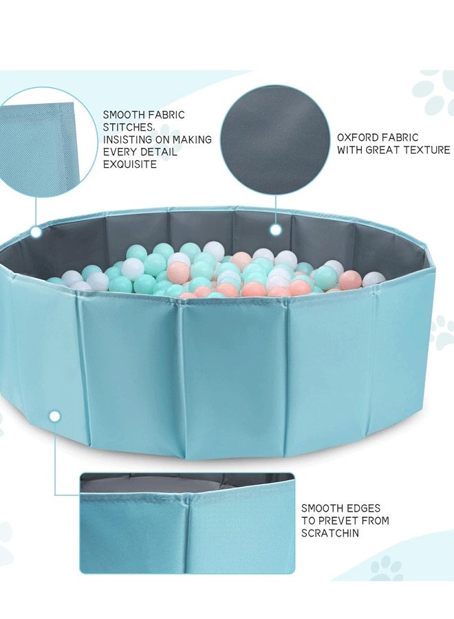 Baby Ball Pool Ball Pit for Toddlers Folding Portable Ball Pool Double Oxford Cloth Ball Pit Round Kids Ball Pit Indoor and Outdoor Game Kids Play Ball Pool Ideal Gift for Girls and Boys (NO Balls) - Image 2