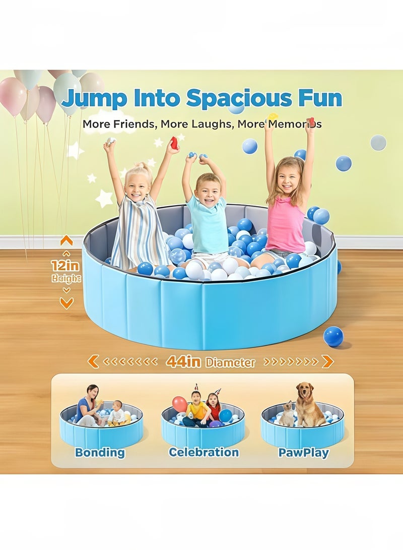 Baby Ball Pool Ball Pit for Toddlers Folding Portable Ball Pool Double Oxford Cloth Ball Pit Round Kids Ball Pit Indoor and Outdoor Game Kids Play Ball Pool Ideal Gift for Girls and Boys (NO Balls) - Image 5