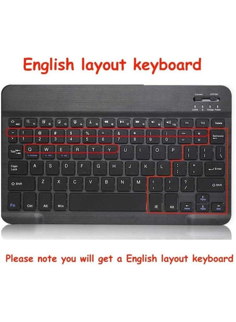 ELTRAZONE Keyboard Case for Galaxy Tab S6 Lite 2020, Detachable Wireless Keyboard PU Leather Keyboard Stand Case Cover - Image 4