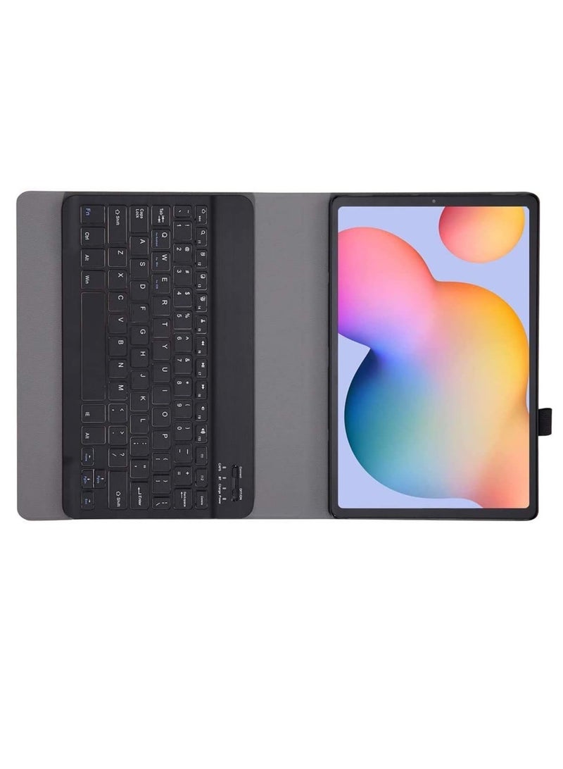 ELTRAZONE Keyboard Case for Galaxy Tab S6 Lite 2020, Detachable Wireless Keyboard PU Leather Keyboard Stand Case Cover - Image 2