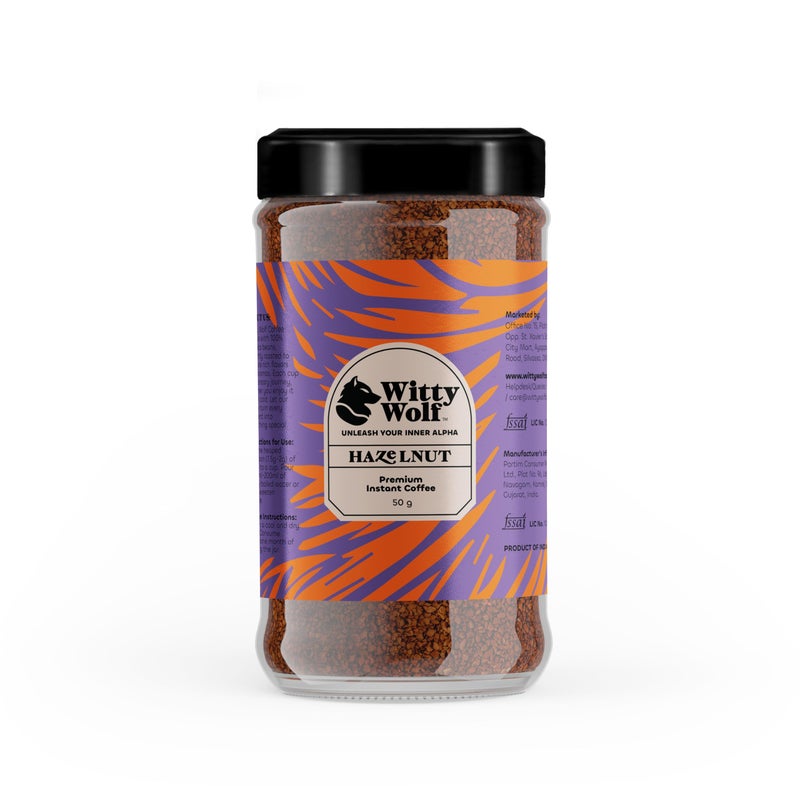 Witty Wolf Premium Hazelnut & Espresso Instant Flavored Coffee Combo (50gm + 50gm) | Espresso, Latte & Cappuccino | Hot & Cold Coffee (Pack of 2) - Image 2