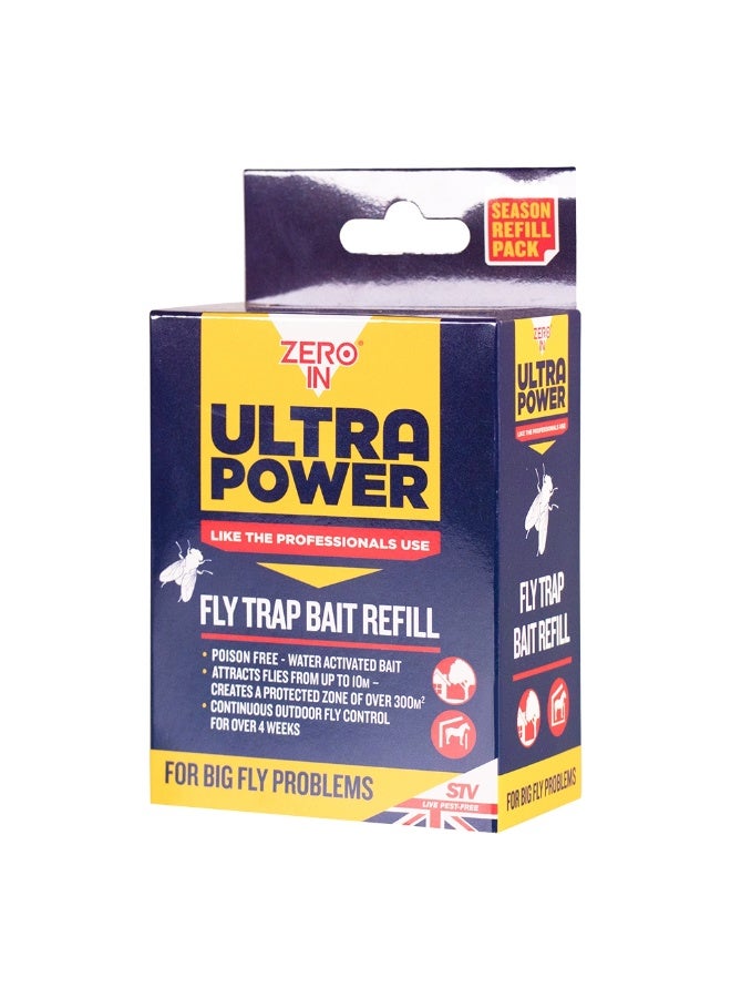 زيرو إن عبوة إعادة تعبئة طعم مصيدة الذباب الخارجية فائقة القوة، 6 أكياس × 8 غرام - Image 3