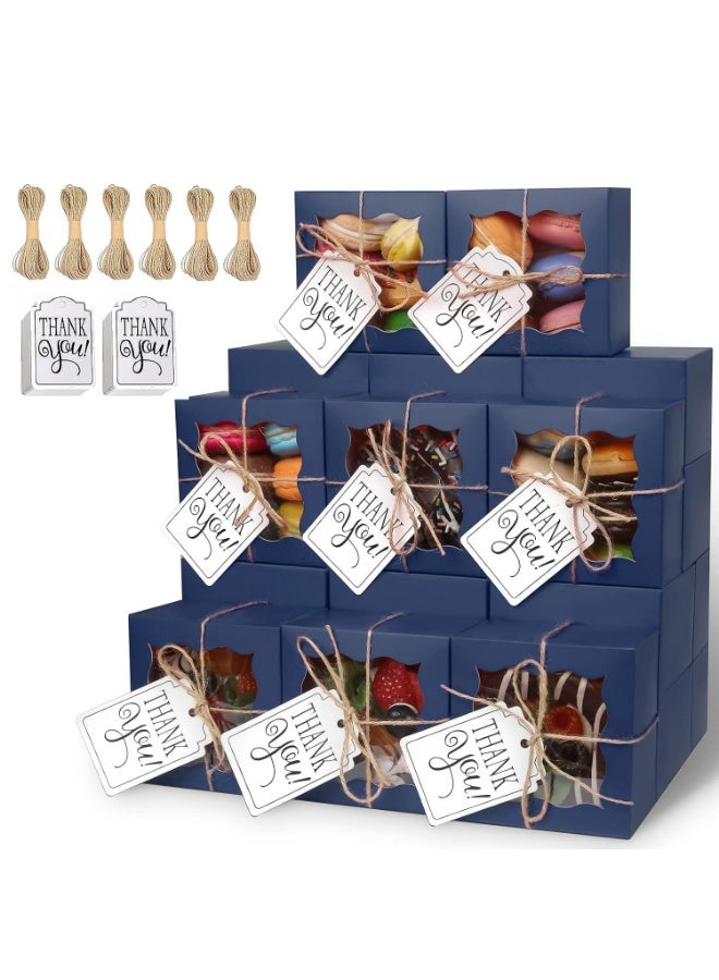 48 Pack Bakery Boxes with Window, Small Pastry Boxes for Candy, Dessert, Pastry, Donuts - Image 1