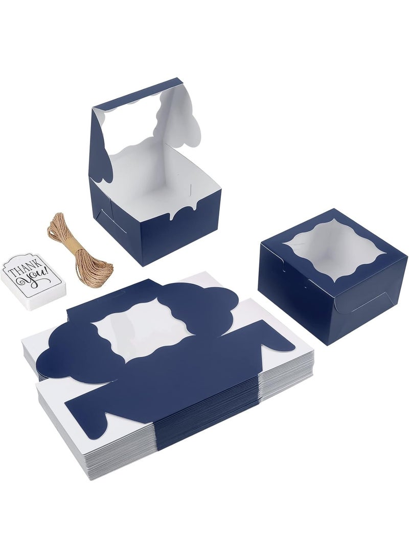 48 Pack Bakery Boxes with Window, Small Pastry Boxes for Candy, Dessert, Pastry, Donuts - Image 4