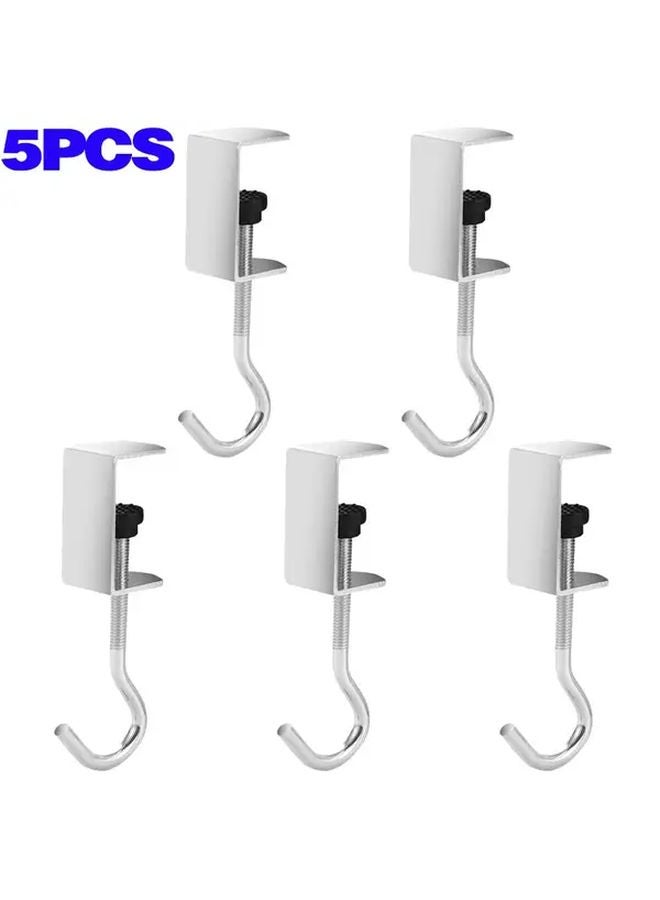 5pcs Heavy Duty Stainless Steel Adjustable 360 Rotatable Metal Clips 44LB Load Capacity - Image 2