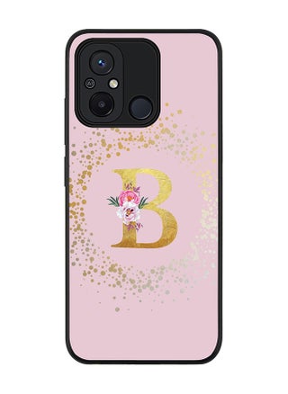 Rugged Black edge case for Xiaomi Redmi 12C 4G, Slim fit Soft Case Flexible Rubber Edges Anti Drop TPU Gel Thin Cover -  Custom Monogram Initial Letter Floral Pattern Alphabet - B  (Pink ) - pzsku/ZC3BF4F921497BB9EA6BBZ/45/_/1692621872/b6341af2-0c6a-47e3-9950-9b983d958141