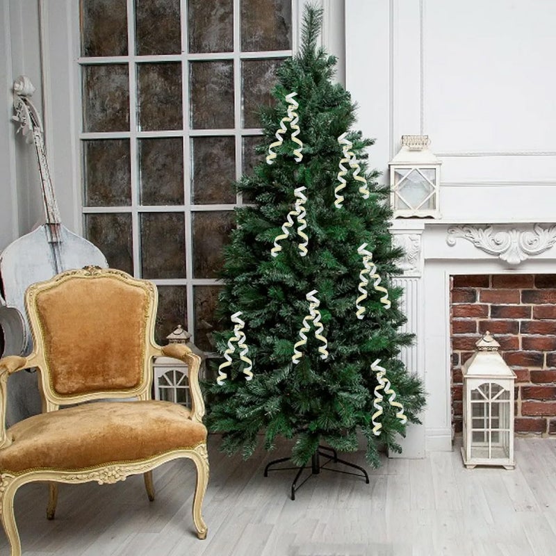 TONIFUL Curling Ribbon-White Gold Balloon Curling Ribbons-250 Yards Balloon String for DIY Decor,Gift Wrapping,Ribbons and Bows for Christmas New Year Birthday Gifts Graduation Supplies - Image 5