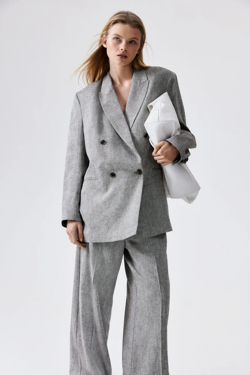 اتش اند ام كنزة من مزيج الكتان