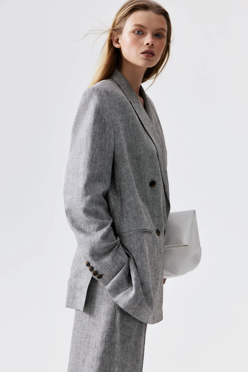 اتش اند ام كنزة من مزيج الكتان