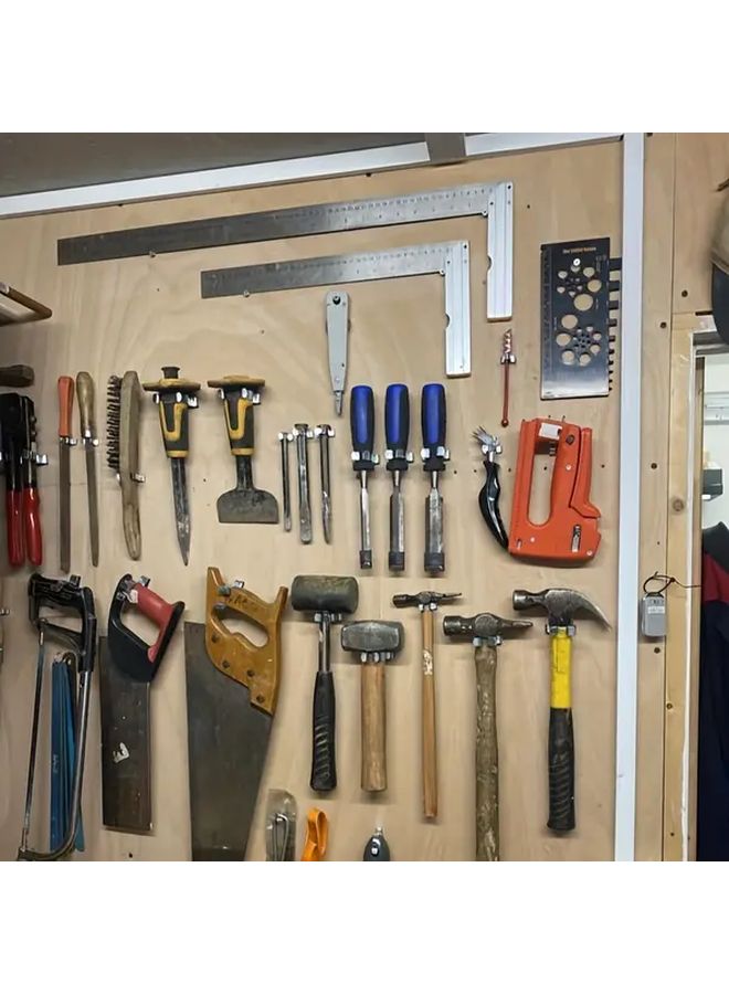 5 Pack 25mm Spring Steel Tool Storage Clips Durable Metal Organizer With Multiple Hooks - Image 5