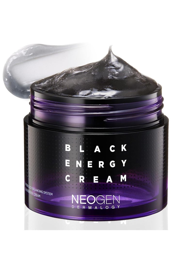 Neogen Dermalogy - [K-Beauty] Neogen Dermalogy Black Energy Cream | Revitalizing & Nourishing Gel Moisturizer Sleep Mask Facial Cream w/Plant-Derived Ingredients 2.7oz - Image 1