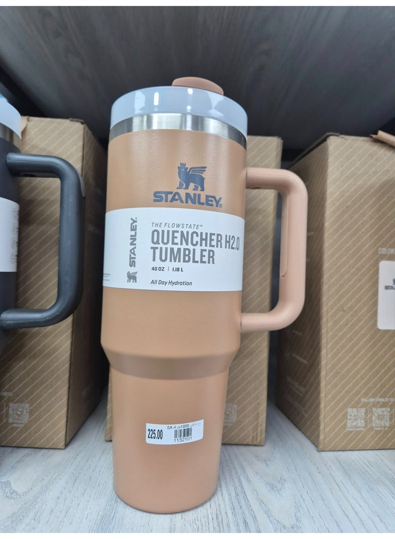 Stanley 40 Oz / 1.18 ML Flow Star Tumbler - Stylish design made of SUS 304 stainless steel with a tight lid and straw, keeps hot and cold - Image 1