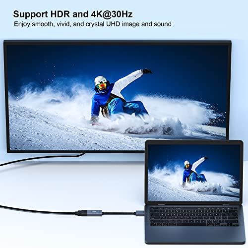 Benfei كابل محول BENFEI 2 حزمة 4K DisplayPort إلى HDMI، (2K 60Hz، 1080p 120Hz) محول شاشة Display Port إلى HDMI متوافق مع HP، Dell، GPU، AMD، NVIDIA، والمزيد. ذكر إلى أنثى - Image 5