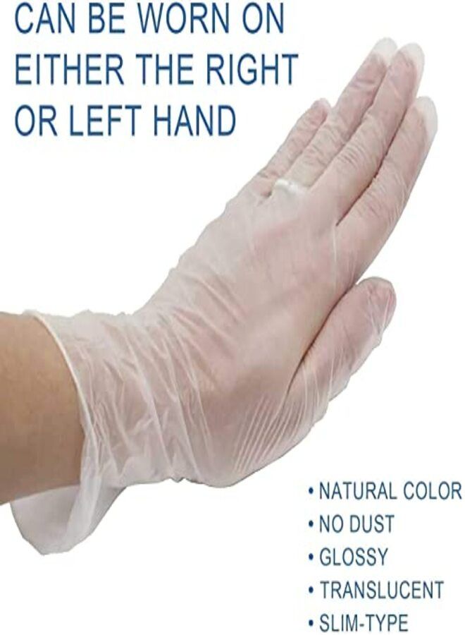 Falcon 100Pcs Vinyl Gloves - Clear Powder Free (Medium) - Image 2