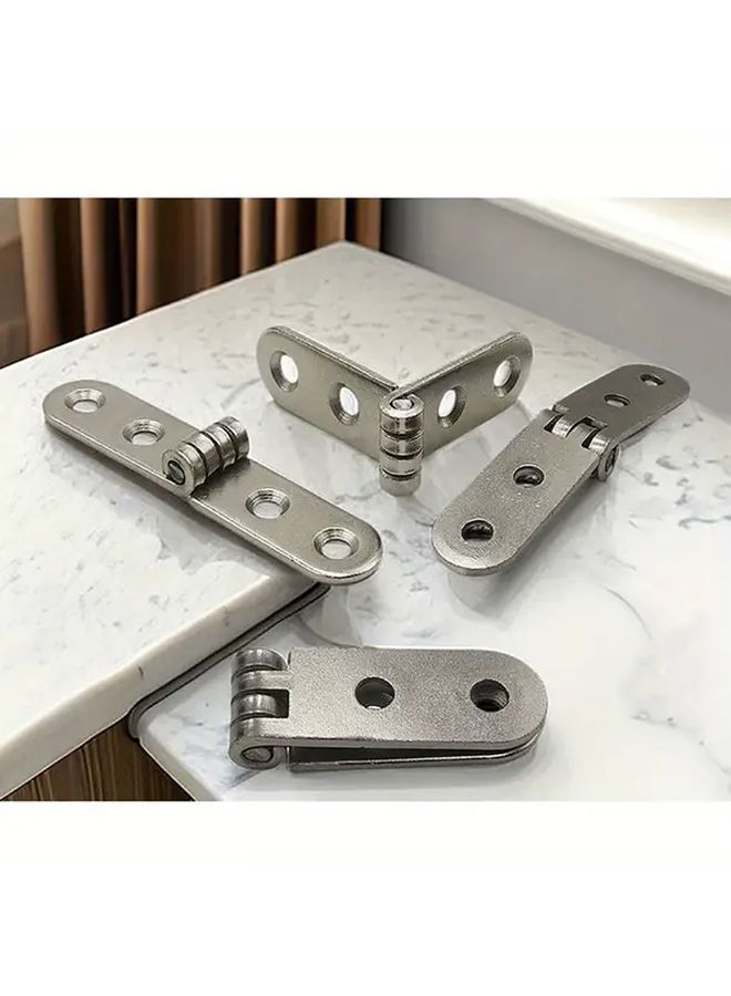 Set Of 8 Metal Flap Hinges 270 Degree Foldable Cabinet Door Hinges With Pre Drilled Installation Durable Silver Style1 Hardware Accessories For Furniture - Image 5