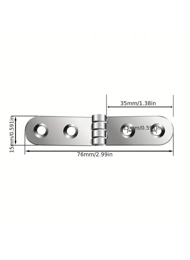 Set Of 8 Metal Flap Hinges 270 Degree Foldable Cabinet Door Hinges With Pre Drilled Installation Durable Silver Style1 Hardware Accessories For Furniture - Image 2