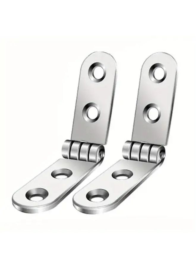 Set Of 8 Metal Flap Hinges 270 Degree Foldable Cabinet Door Hinges With Pre Drilled Installation Durable Silver Style1 Hardware Accessories For Furniture - Image 1