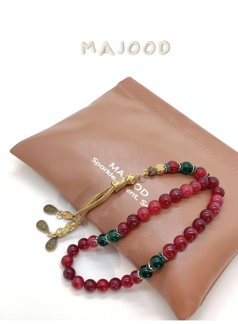 موجود 33 خرزة صلاة من العقيق الطبيعي/تسبيح/8 ملم - Image 1