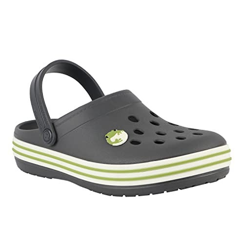 NEOZ Men's Casual Clogs/Sandals with Adjustable Back Strap for Adult | Comfortable & Light Weight | Stylish & Anti-Skid | Waterproof & Daily Flipflops (Carbon Mint-7 UK) - Image 1