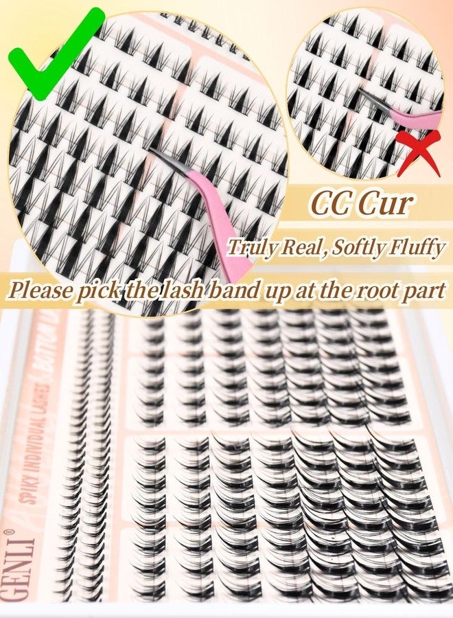 AUGENLI Manga Lash Clusters with Bottom Lashes Wispy Lash Clusters, 126pcs Spiky Wispy Individual Lash Extensions, Natural C Curl Thin Band, Natural Anime Lashes DIY at Home (Cutey-10~16mm) - Image 5