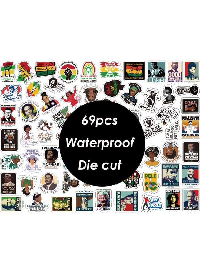 1step2dream Black History Stickers Pack - Inspirational African American Decals for Laptop, Water Bottle, Phone - Black History Month Decorations - Image 2