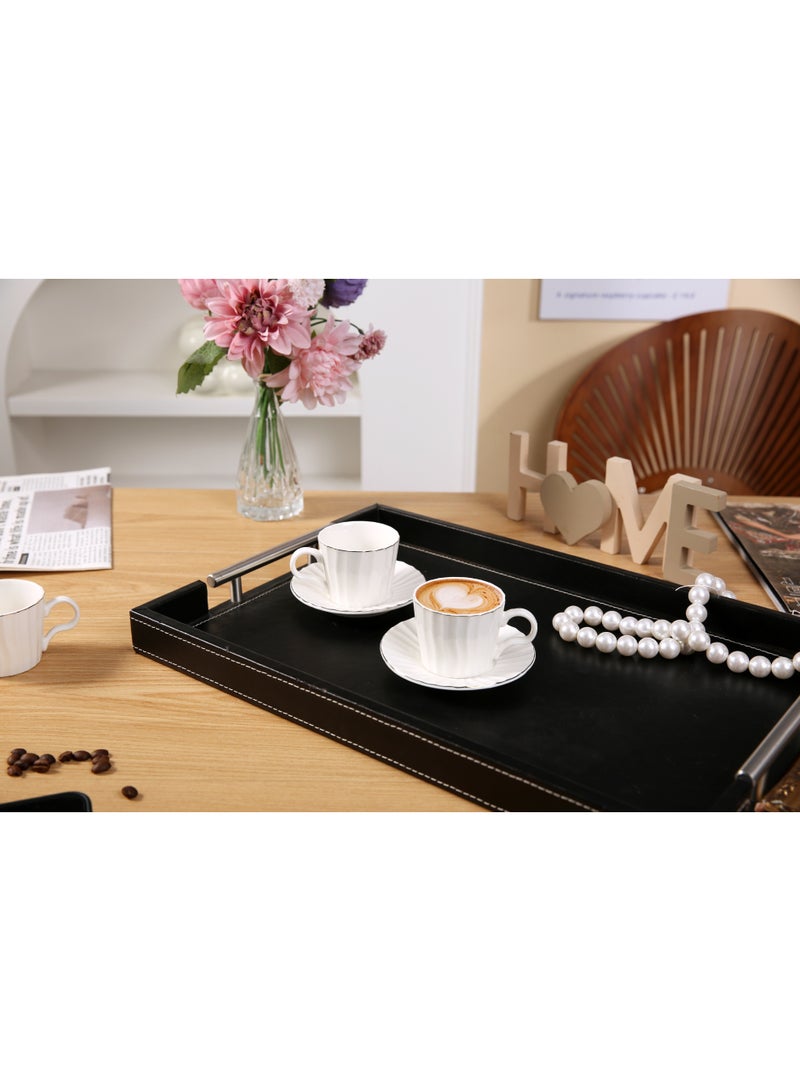 OASIS-TH 6 Sets of Luxurious Ceramic Turkish Arabic Coffee Cup Tea Cup Set - Image 5