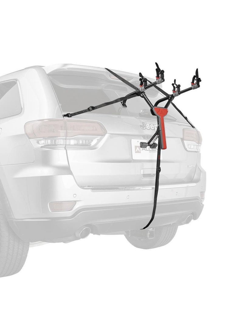Allen Racks Allen Sports Ultra Compact 2‑Bike Folding Trunk Rack – Rugged Steel Frame, Dual Tie‑Down Cradles, Carry Bag & Padded Spine for Car, SUV & Hatchback – Portable & Easy to Install  - Image 1