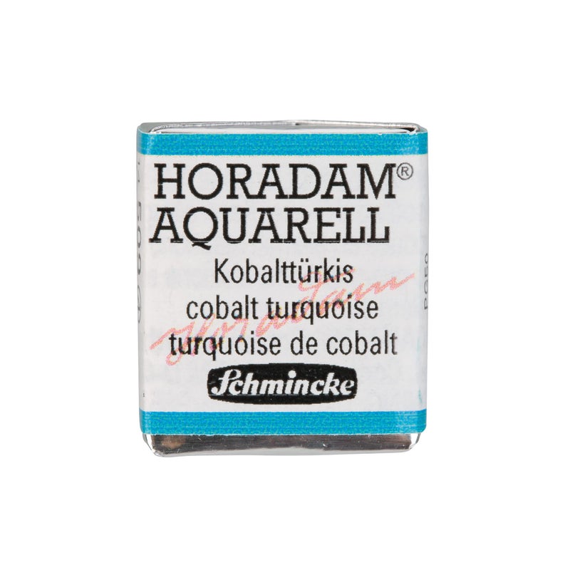 Schmincke - HORADAM® AQUARELL - finest artists' watercolors, 509 cobalt turquoise, 14 509 044, 1/2 pan - Image 3
