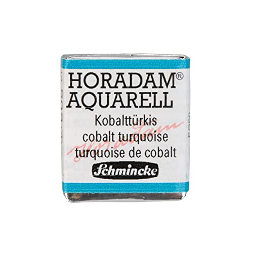 Schmincke - HORADAM® AQUARELL - finest artists' watercolors, 509 cobalt turquoise, 14 509 044, 1/2 pan - Image 1