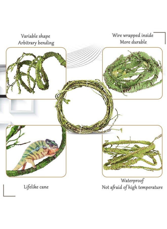 نباتات الزواحف، فرع نبات متسلق قابل للانحناء من الغابة، أوراق بلاستيكية مرنة معلقة لتزيين موائل الحيوانات الأليفة، تنين ملتحي، سحلية، أبو بريص، ضفدع، ثعبان، إكسسوارات ديكور حوض السمك - pzsku/ZC3BFEC78A97BB7973218Z/45/_/1726219923/dd140c44-f35a-4202-a9a6-4457cb50c6fe