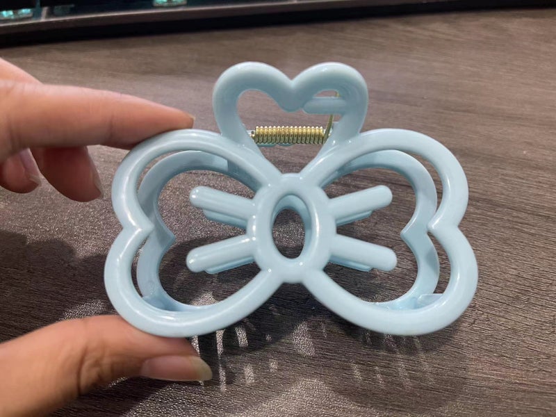 Generic Chic Butterfly Knot Hair Clasp for Girls Sky Blue 