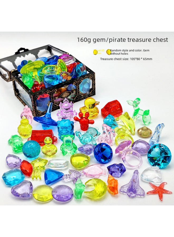 Toy/jewelry Toy - Miniature Potted Plant Pot Suitable For Dollhouses Decorative Accessories-Color:Treasure Chest +30 Crystal Animals +30 Drills + Gifts - Image 2