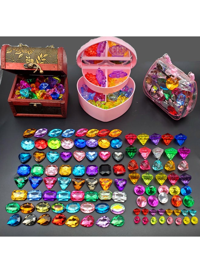 Toy/jewelry Toy - Miniature Potted Plant Pot Suitable For Dollhouses Decorative Accessories-Color:Treasure Chest +30 Crystal Animals +30 Drills + Gifts - Image 4